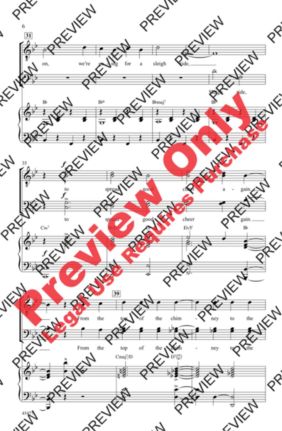 Kay Thompson's Jingle Bells Men's Choir scores gallery preview page 6