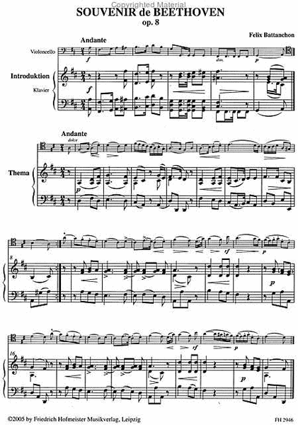 Souvenir de Beethoven, op. 8