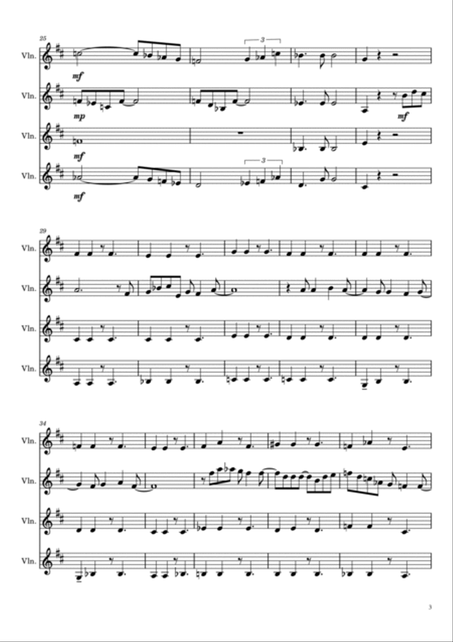 Wave Violin Solo scores gallery preview page 3