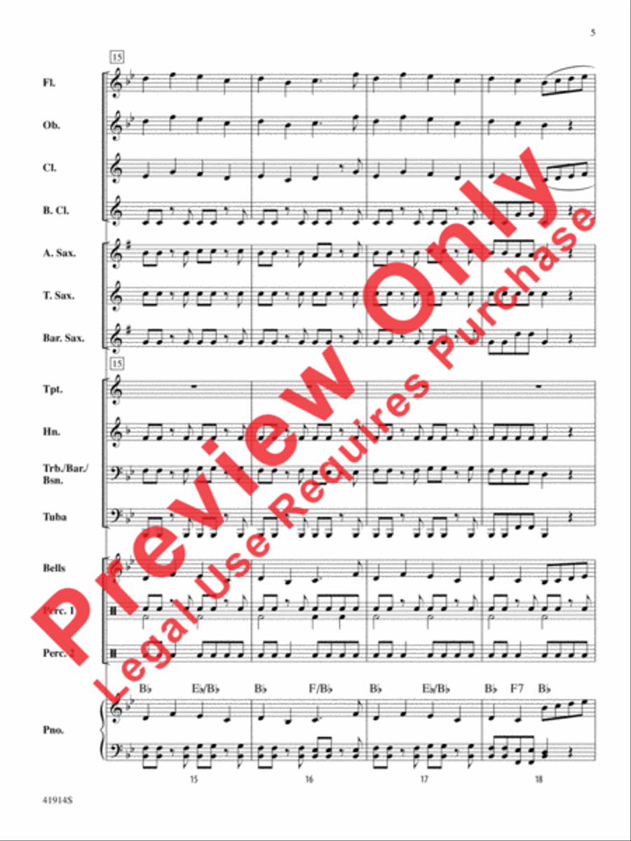 Presto! Presto! Concert Band scores gallery preview page 6
