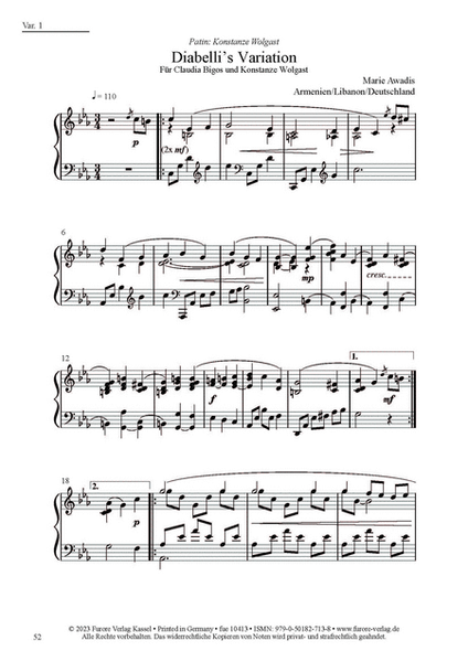 Diabelli Variations by Various Piano Solo - Sheet Music