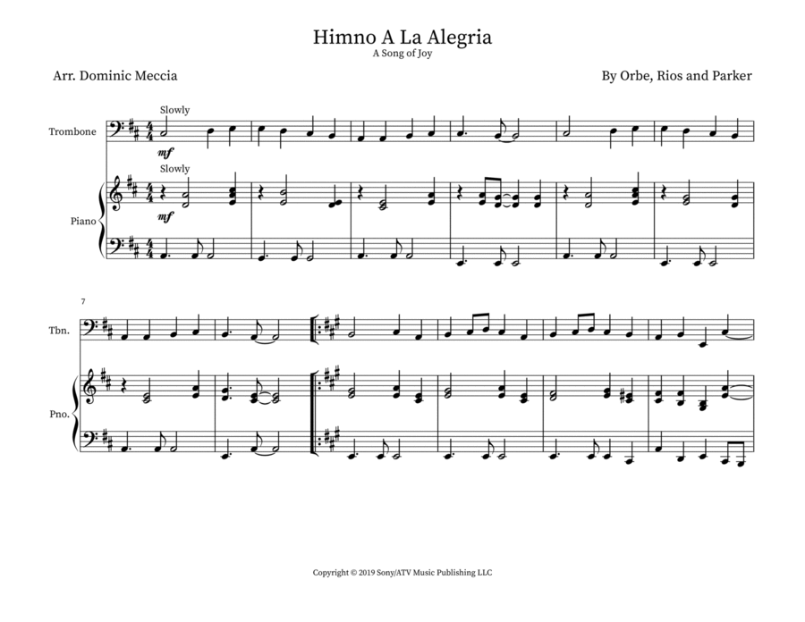 A Song Of Joy Piano scores gallery preview page 1