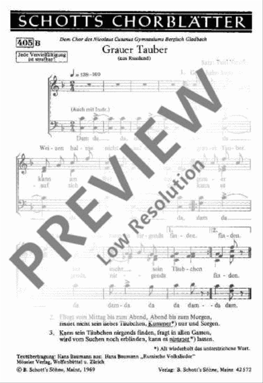 Stand ein Birkenbaum / Grauer Tauber Mixed Choir scores gallery preview page 4