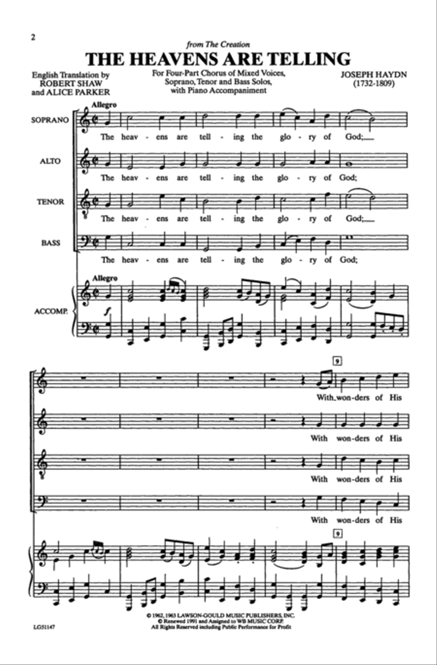 The Heavens Are Telling The Heavens Are Telling 4-Part scores gallery preview page 21