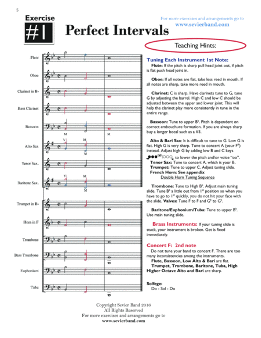 Band Intonation Exercises, Score and Parts Marching Band scores gallery preview page 6