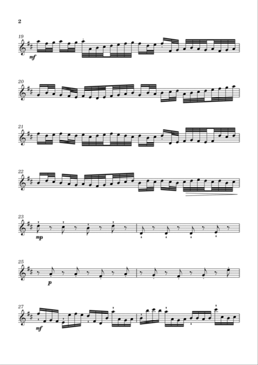 Canon in D Flute Solo scores gallery preview page 2