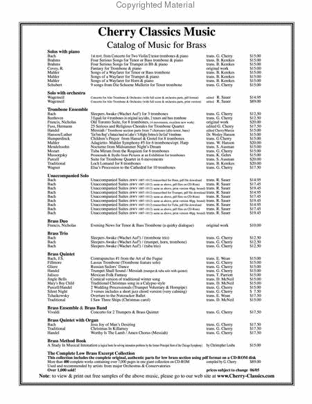 Unaccompanied Suites Horn CD-ROM