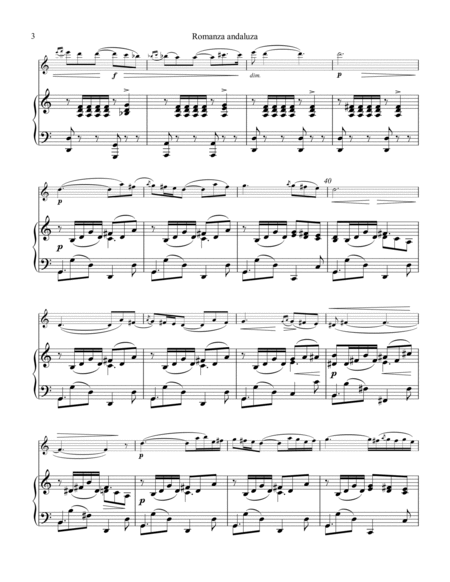 Romanza andaluza Op. 22 for violin and piano