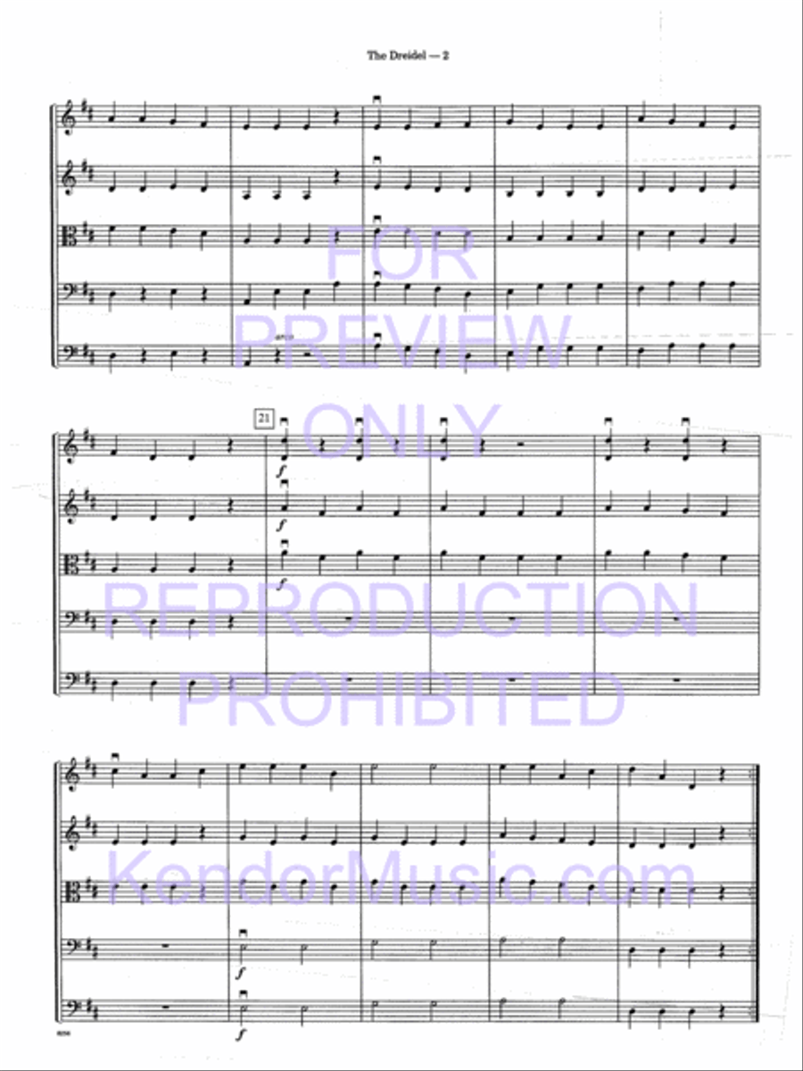 Dreidel, The String Orchestra scores gallery preview page 5