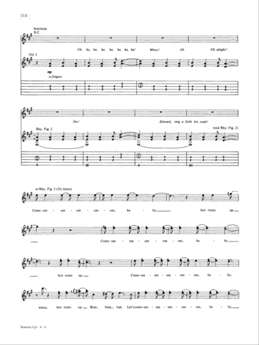 Bottoms Up! Guitar Tablature scores gallery preview page 4