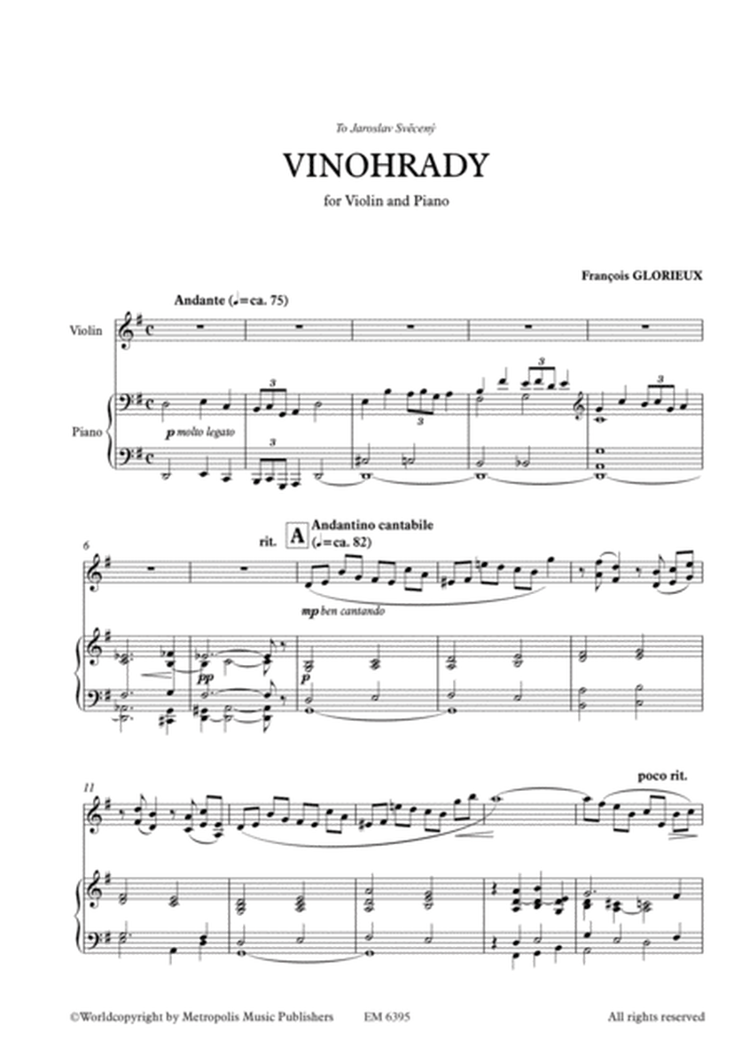 Vinohrady for Violin and Piano
