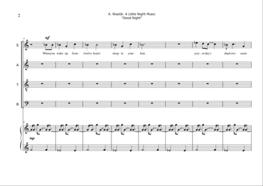 A Little Night Music 4-Part scores gallery preview page 2