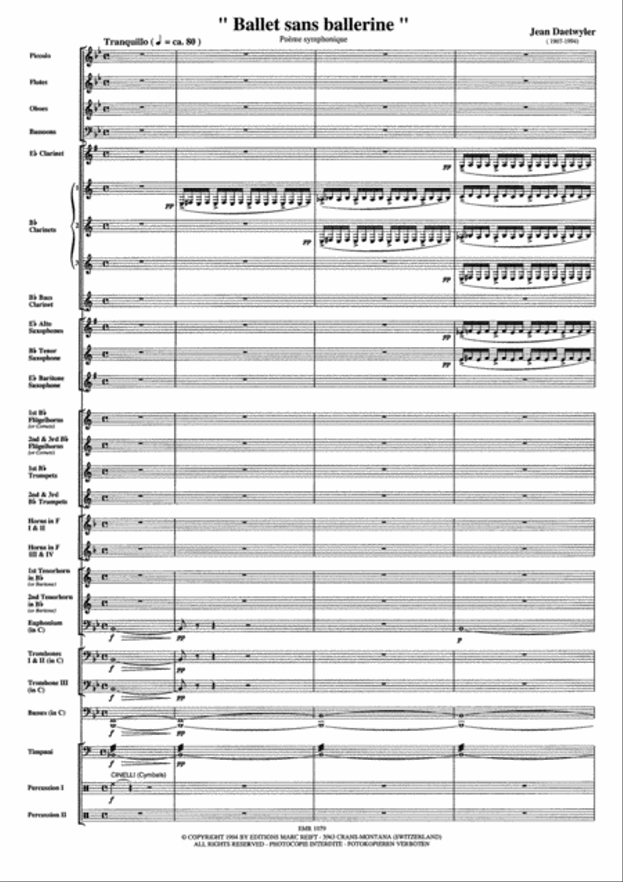 Ballet sans Ballerine sheet music