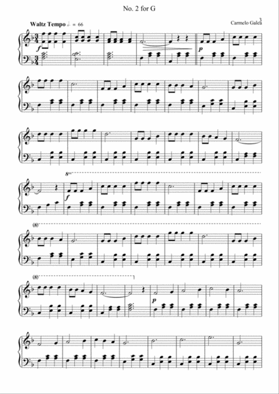 Five Easy Piano Waltzes Easy Piano scores gallery preview page 4