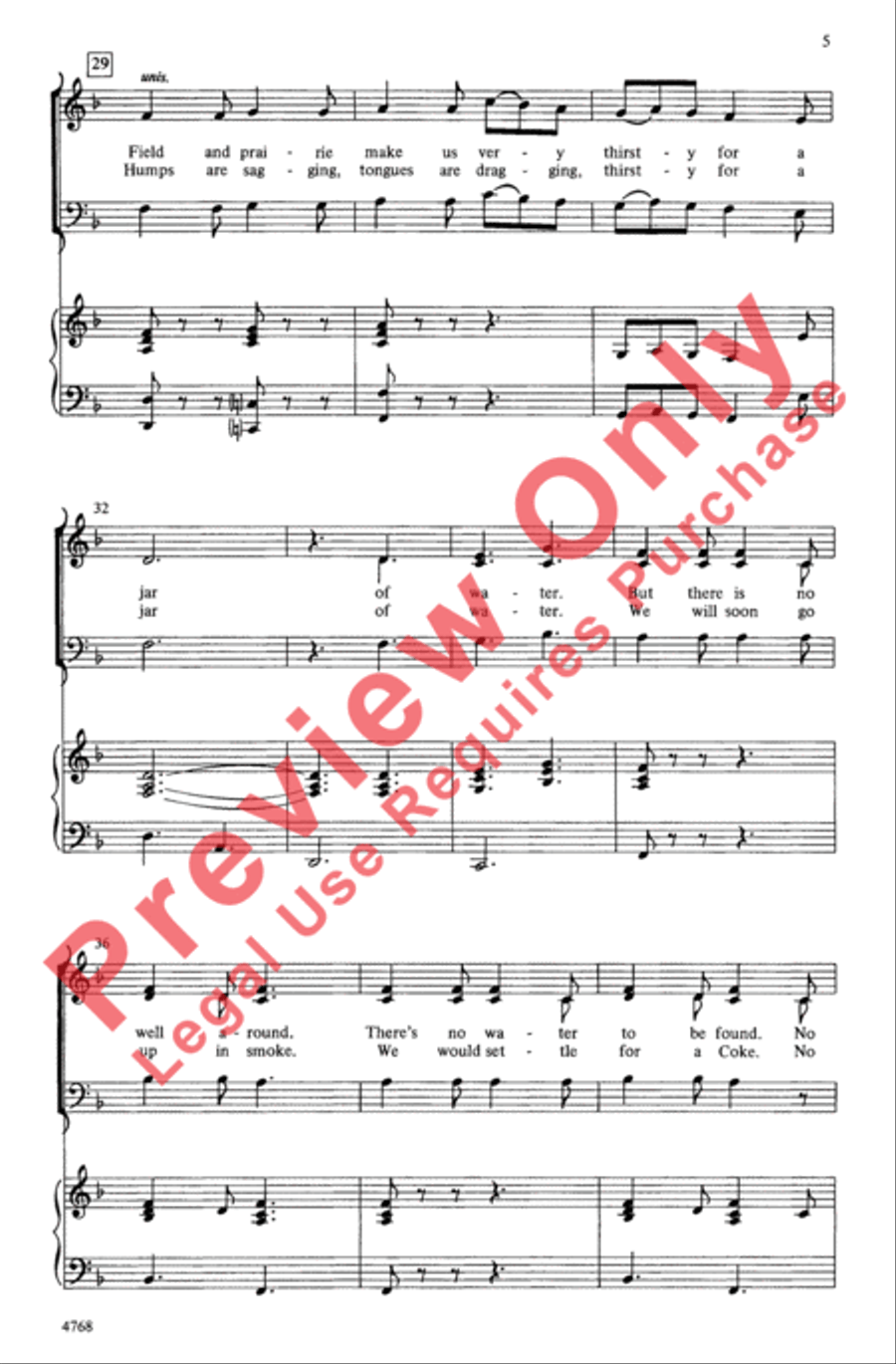 No Well, No Well! (Bring Some Water Jeannette, Isabella!) 3-Part scores gallery preview page 5