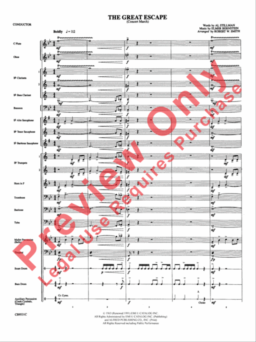 The Great Escape March Concert Band scores gallery preview page 4