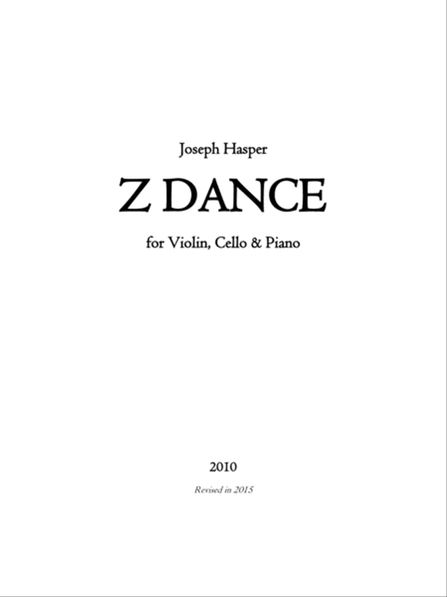 Z Dance (Piano Trio) image number null