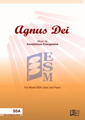 Book cover for Agnus Dei (SSA + Piano)
