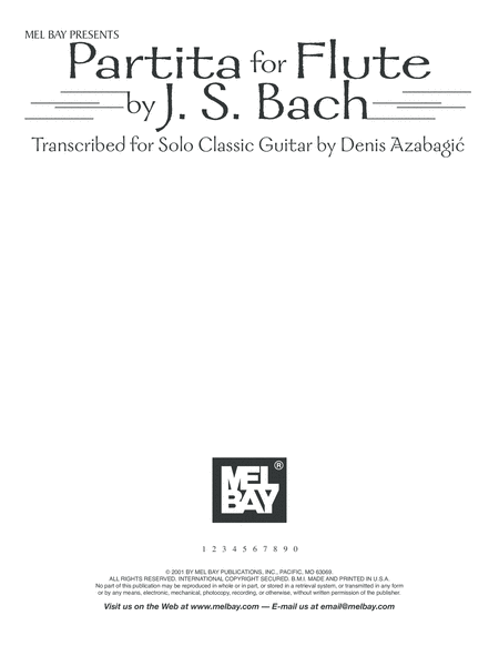 Partita for Flute by J. S. Bach