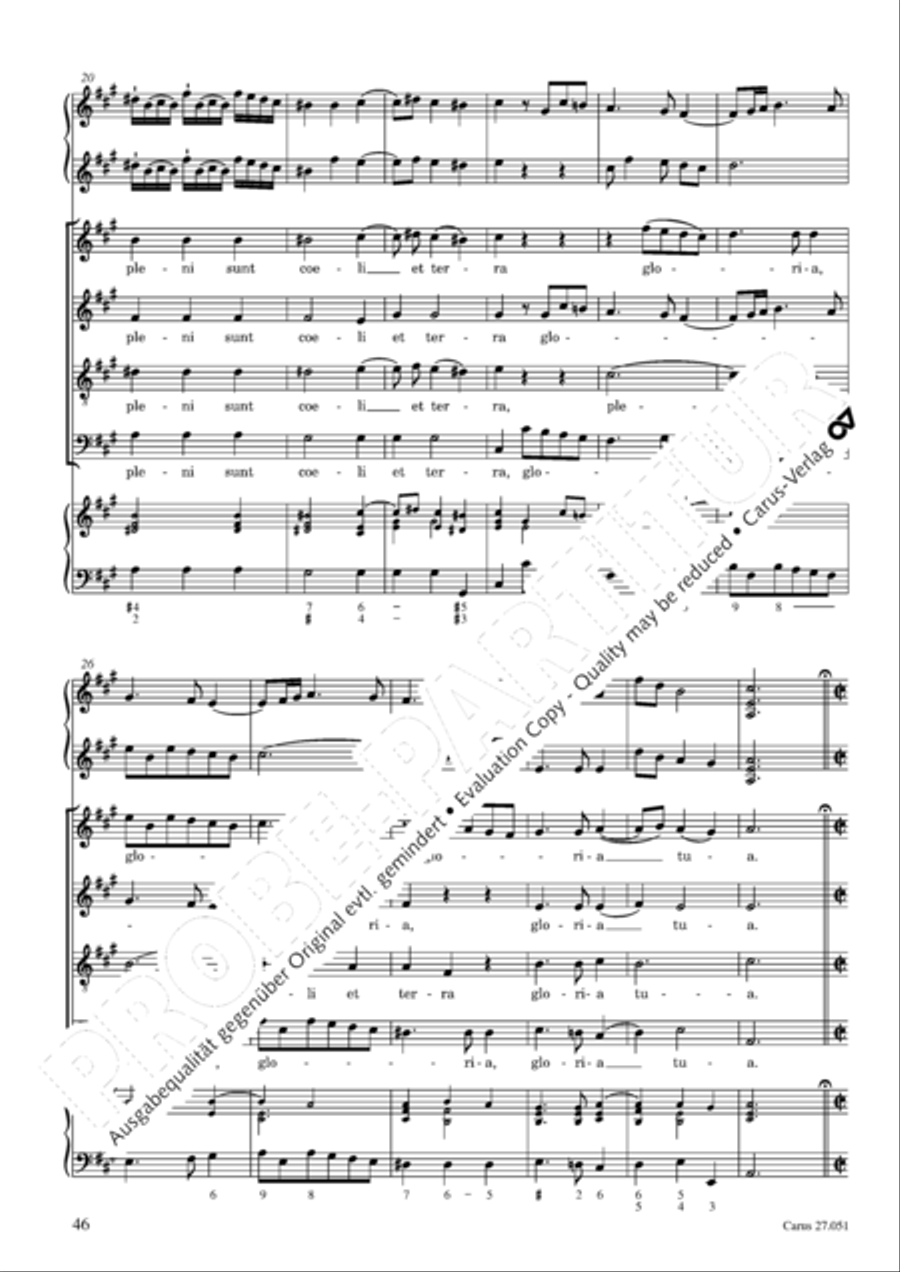 Missa in A Major 4-Part scores gallery preview page 47