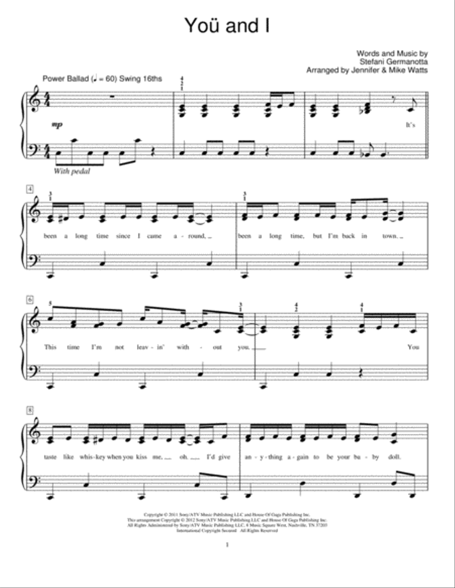 You And I You And I Piano Method scores gallery preview page 1
