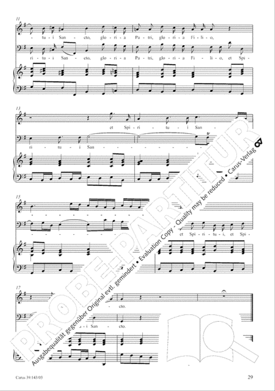 Magnificat in C major 4-Part scores gallery preview page 30