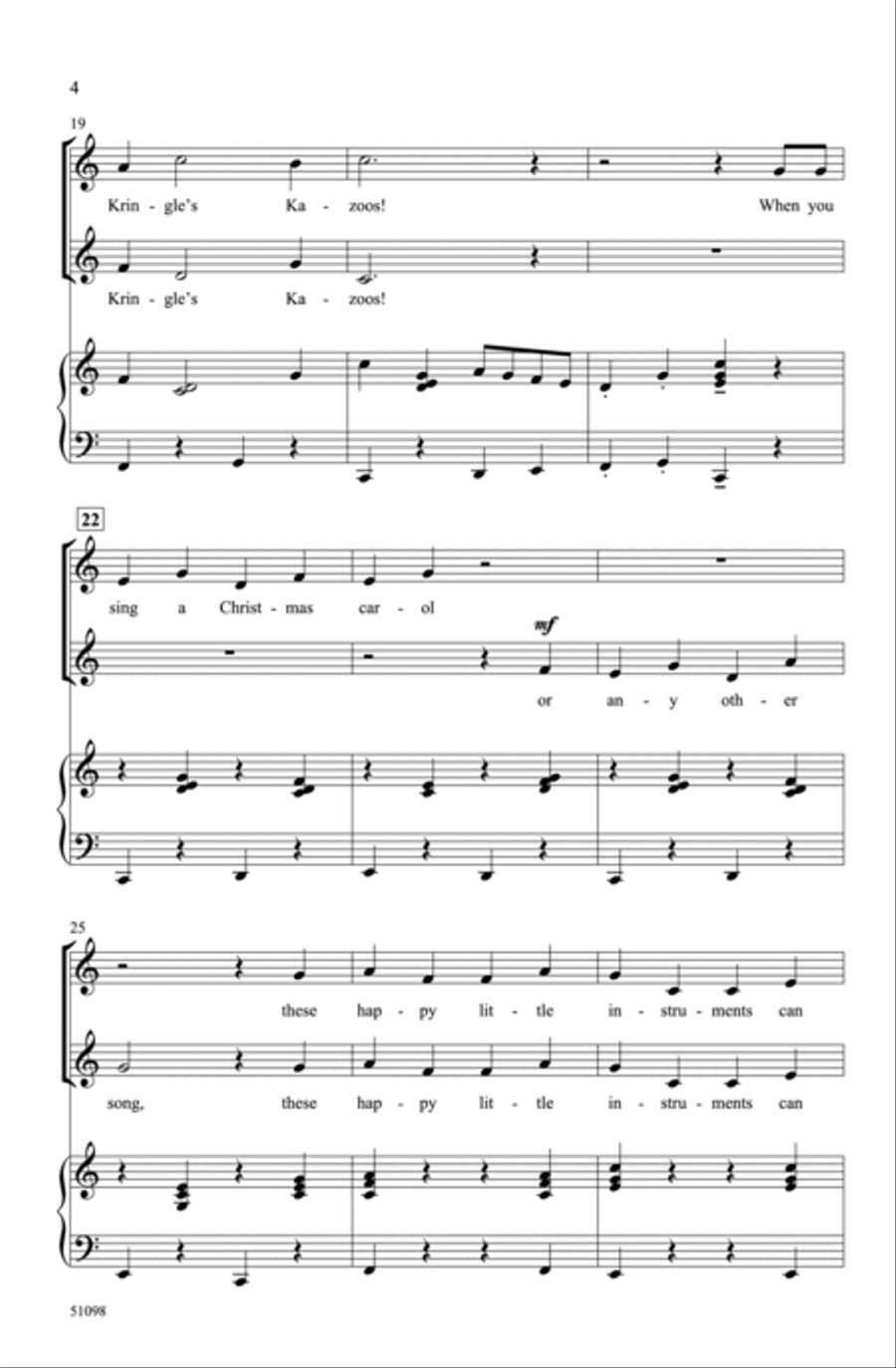 Kris Kringle's Kazoos Kris Kringle's Kazoos Choir scores gallery preview page 3