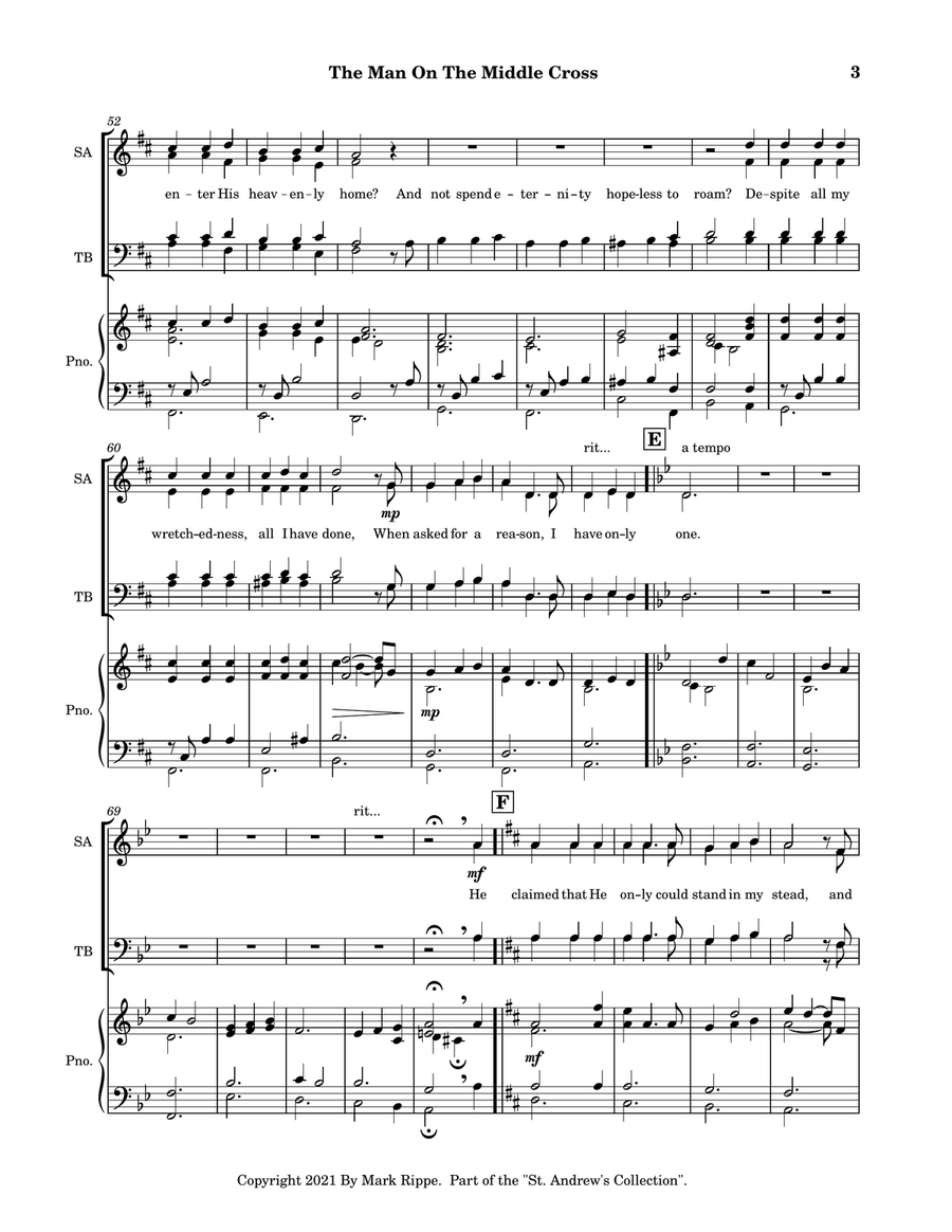 The Man On The Middle Cross - SATB (StA C00161) 4-Part scores gallery preview page 5