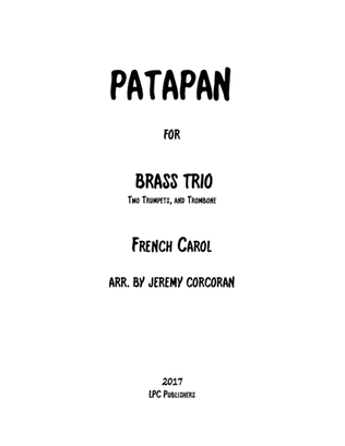 Book cover for Patapan for Brass Trio