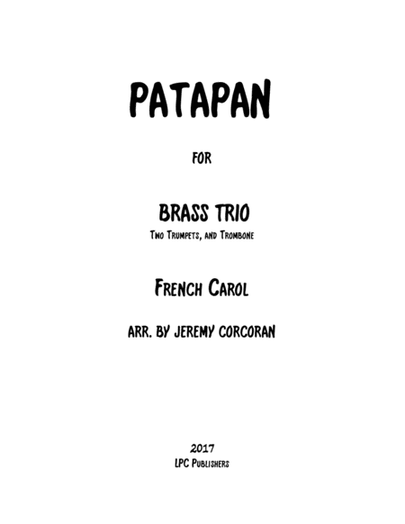 Patapan for Brass Trio image number null