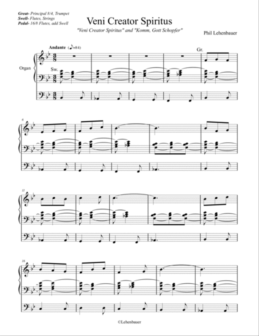 Pentecost & Trinity Organ Works, by Phil Lehenbauer Organ Solo scores gallery preview page 2