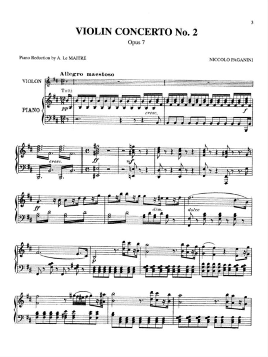 VIOLIN CONCERTO No. 2 in B Minor, Opus 7 Small Ensemble scores gallery preview page 3