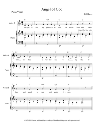 Angel of God (Combined piano/vocal and leadsheet/ congregational-worship aid versions)