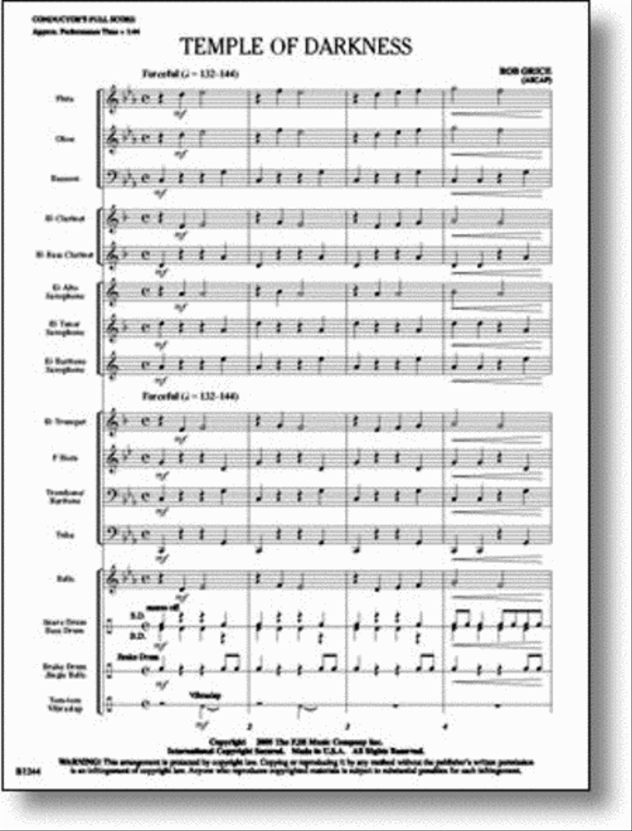 Temple of Darkness Temple of Darkness Concert Band scores gallery preview page 1