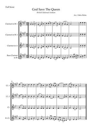 Book cover for God Save The Queen (British National Anthem) for Clarinet Quartet