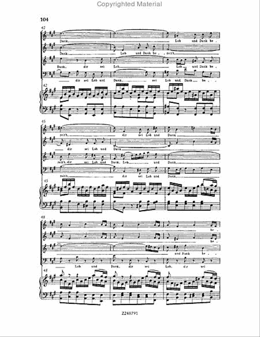 Christmas Oratorio, BWV 248 Choir scores gallery preview page 103