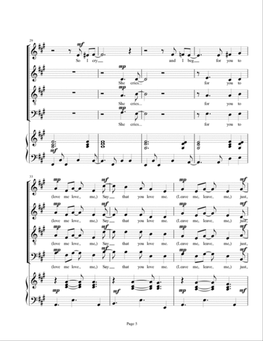 Lovefool 4-Part scores gallery preview page 5