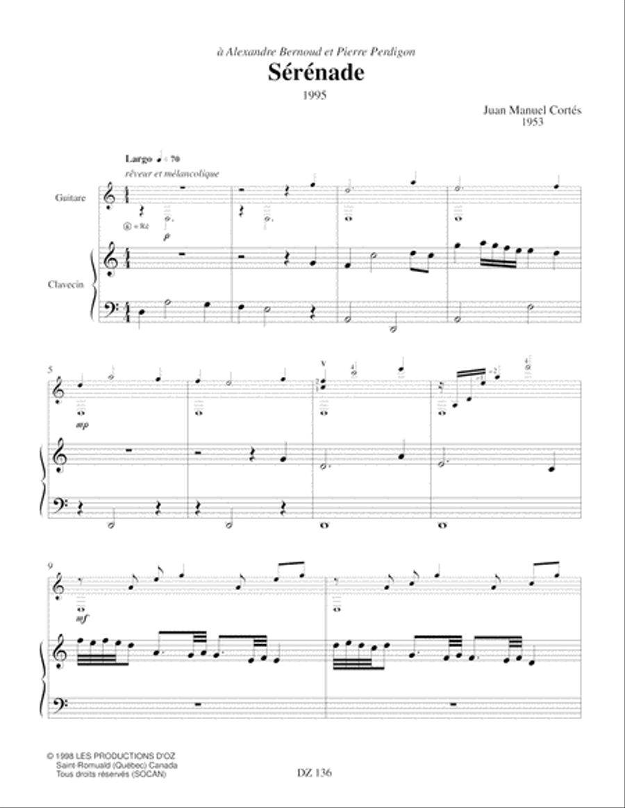 Sérénade Sérénade Classical Guitar scores gallery preview page 3