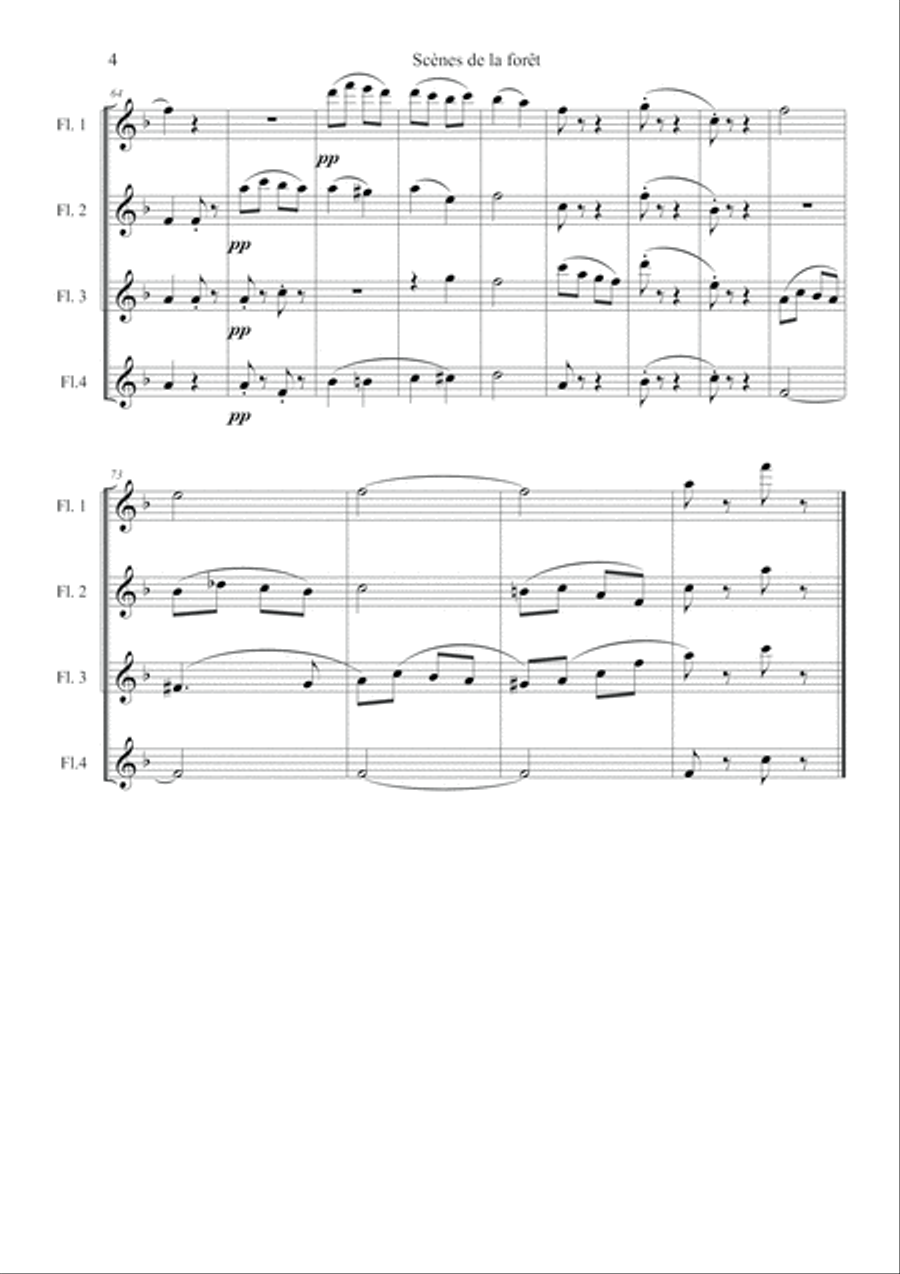 Fleurs solitaires Fleurs solitaires Flute Solo scores gallery preview page 4