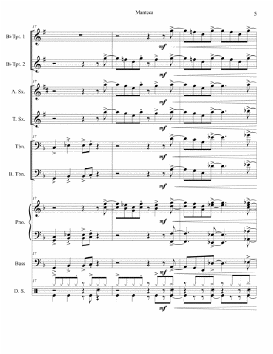 Manteca Jazz Ensemble scores gallery preview page 5