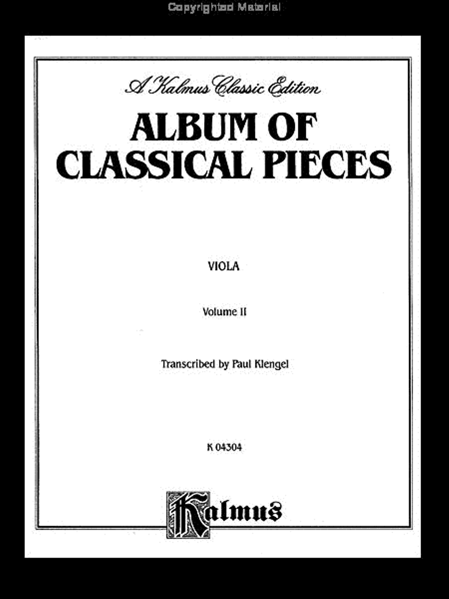 Album of Classical Pieces, Volume 2 Viola Solo scores gallery preview page 2