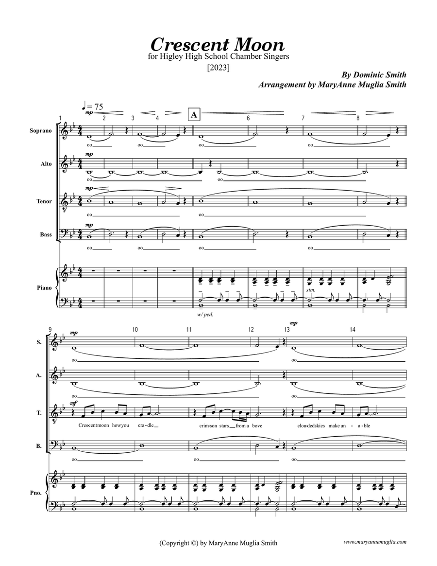 Crescent Moon Crescent Moon 4-Part scores gallery preview page 1