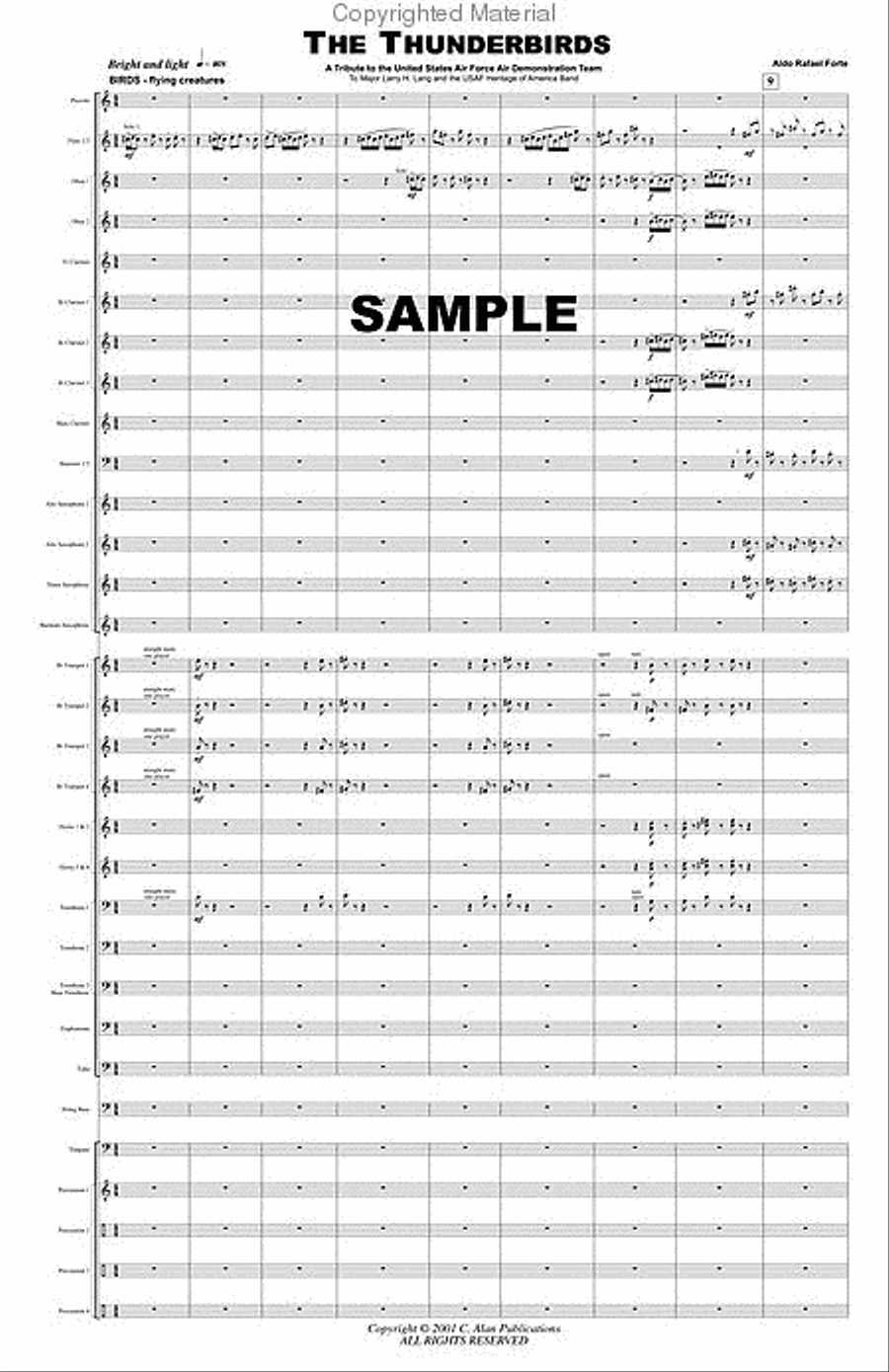 The Thunderbirds Concert Band scores gallery preview page 2