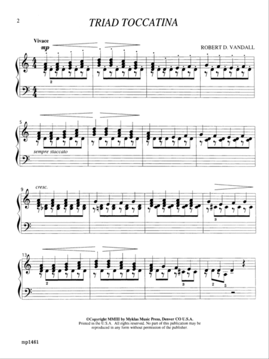 Triad Toccatina Triad Toccatina Piano Solo scores gallery preview page 2