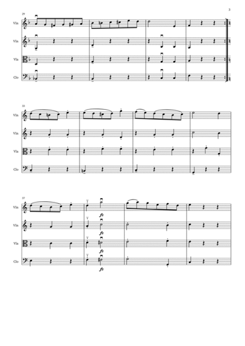 Allemande No. 1 (Carl Maria von Weber) for String Quartet