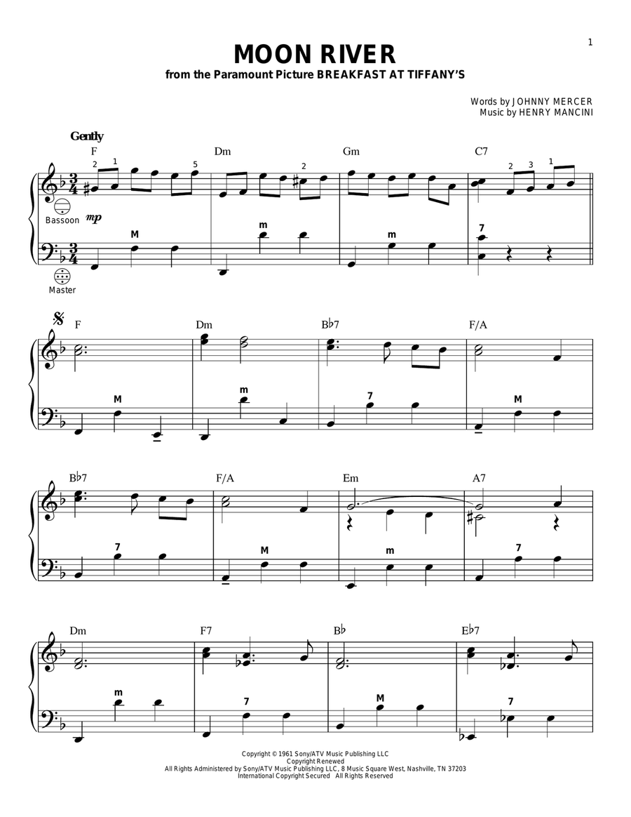 Moon River Accordion scores gallery preview page 1