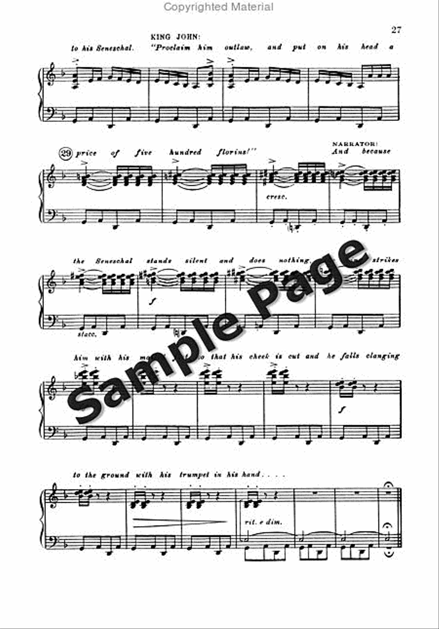 Ballad of Magna Carta 4-Part scores gallery preview page 28
