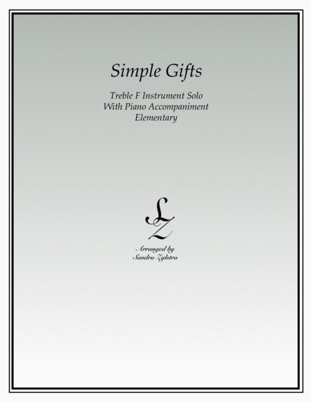 Simple Gifts (treble F instrument solo) image number null