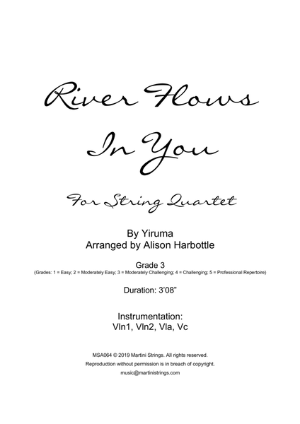 River Flows In You - string quartet image number null
