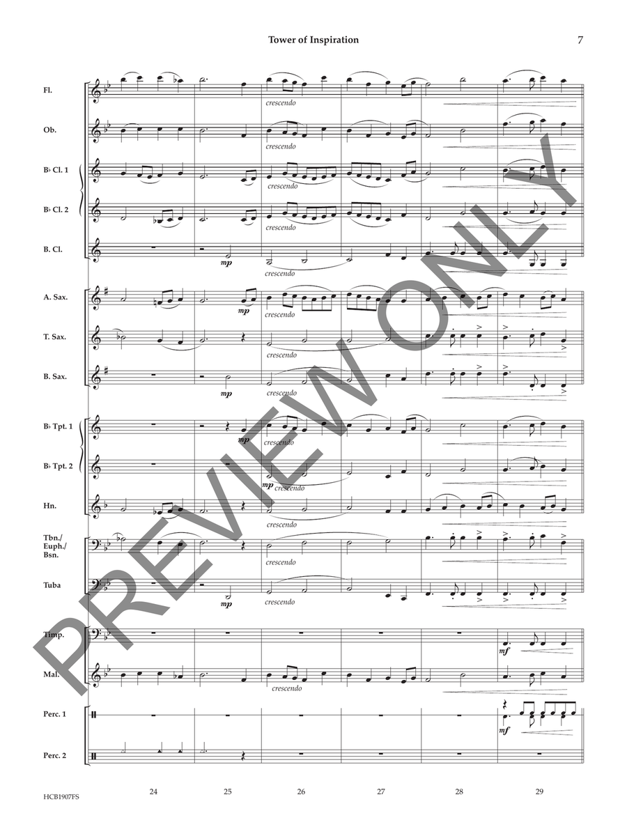 Tower of Inspiration (Score) Concert Band scores gallery preview page 8